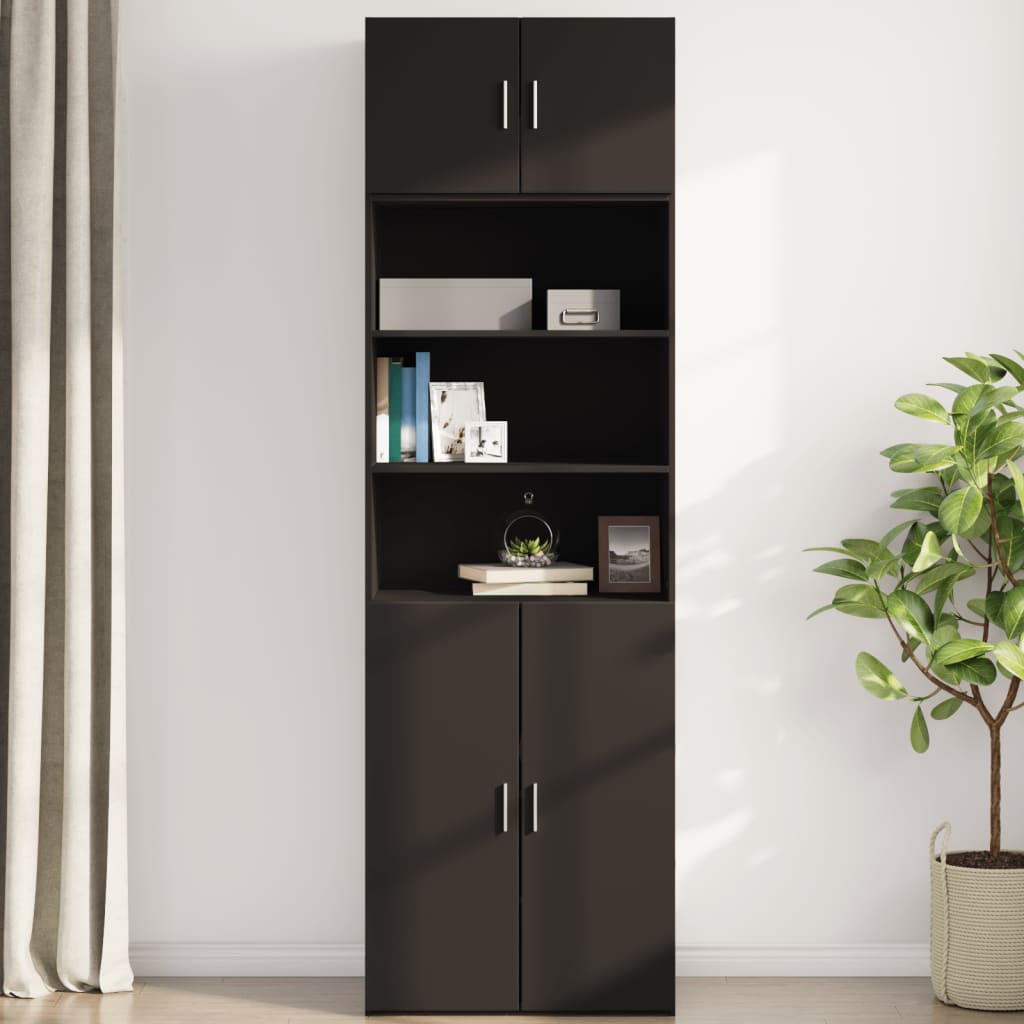 Veggskap Svart 70X42,5X40 Cm Konstruert Tre