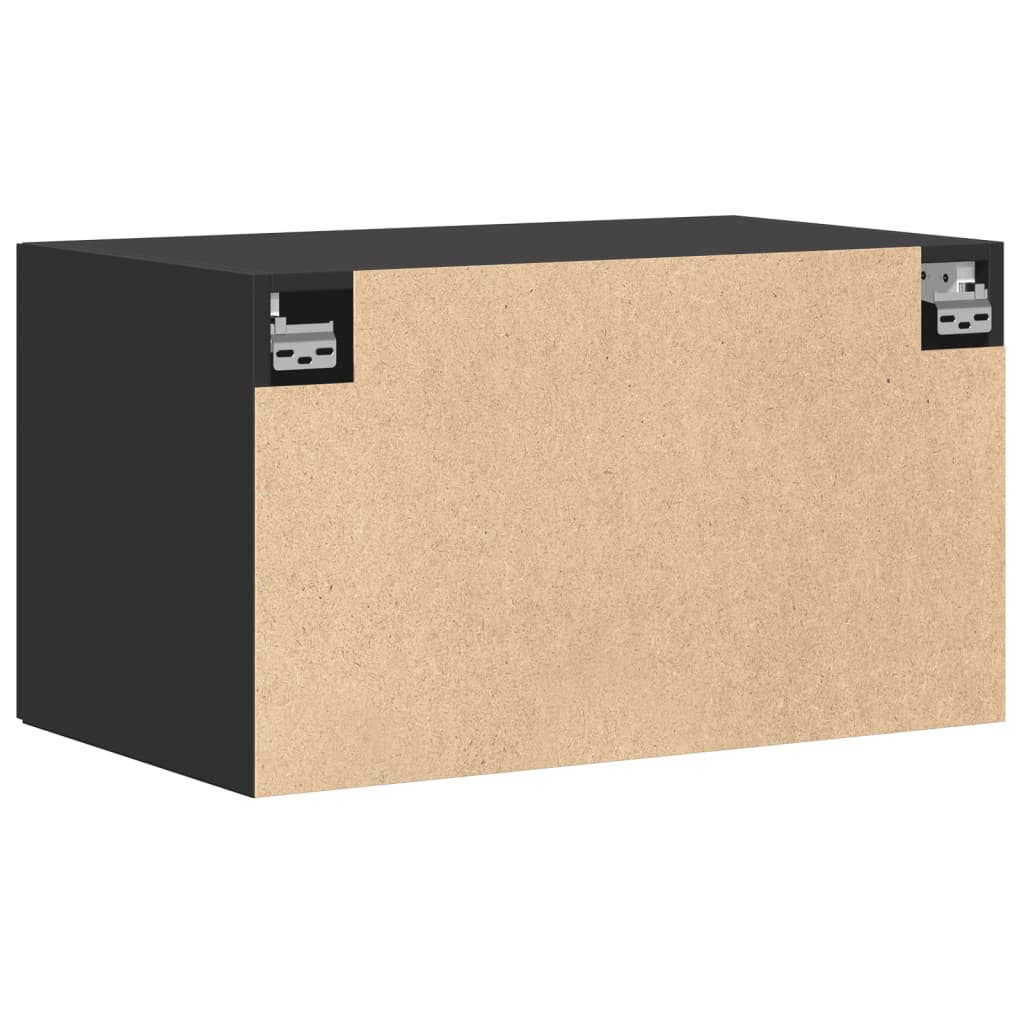 Veggskap Svart 70X42,5X40 Cm Konstruert Tre