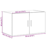 Veggskap Sonoma Eik 70X42,5X40 Cm Konstruert Tre