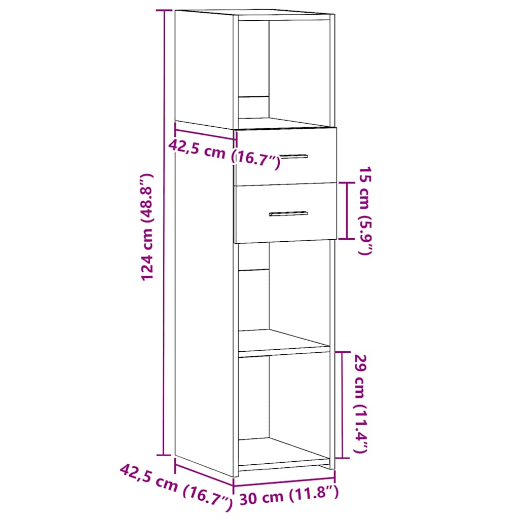 Hylle Hvit 30X42,5X124 Cm Konstruert Tre