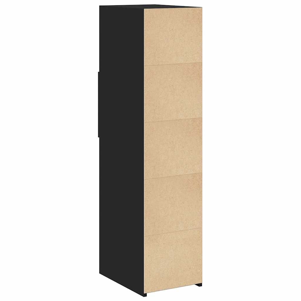 Hylle Svart 30X42,5X124 Cm Konstruert Tre
