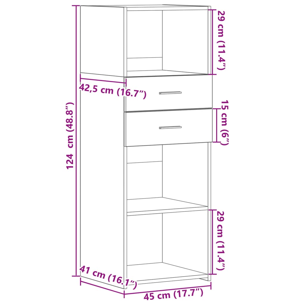Hylle Hvit 45X42,5X124 Cm Konstruert Tre