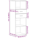 Hylle Hvit 45X42,5X124 Cm Konstruert Tre