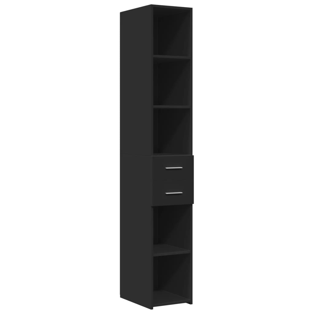 Hylle Svart 30X42,5X185 Cm Konstruert Tre