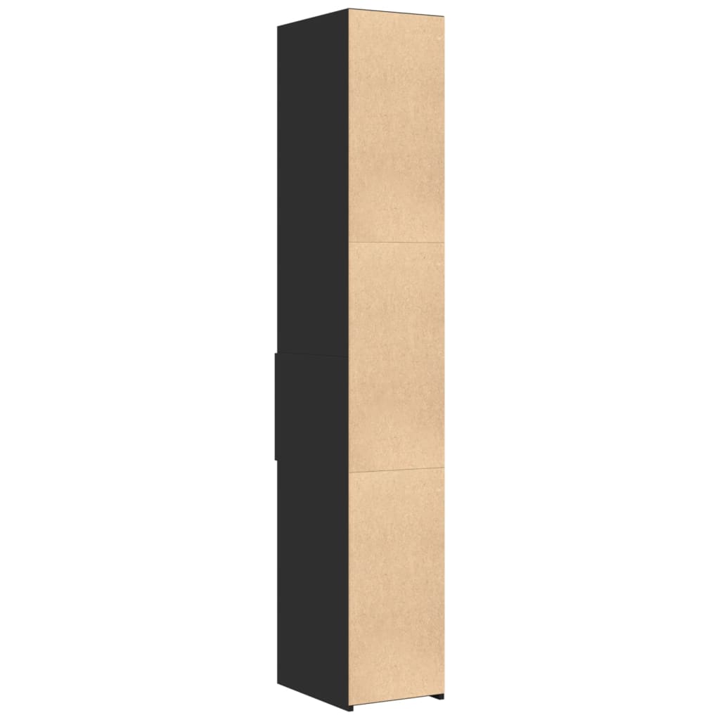 Hylle Svart 30X42,5X185 Cm Konstruert Tre