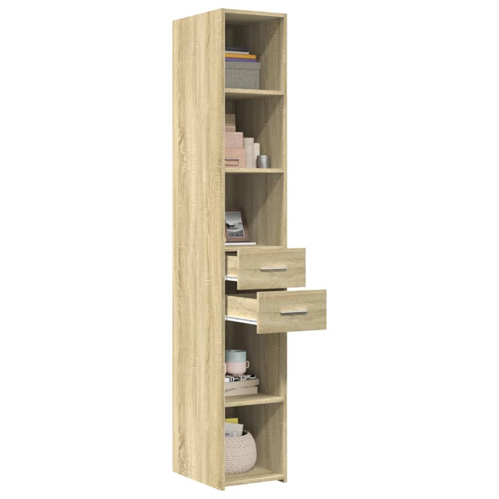 Hylle Sonoma Eik 30X42,5X185 Cm Konstruert Tre