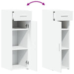 Skjenk Hvit 30X42,5X93 Cm Konstruert Tre
