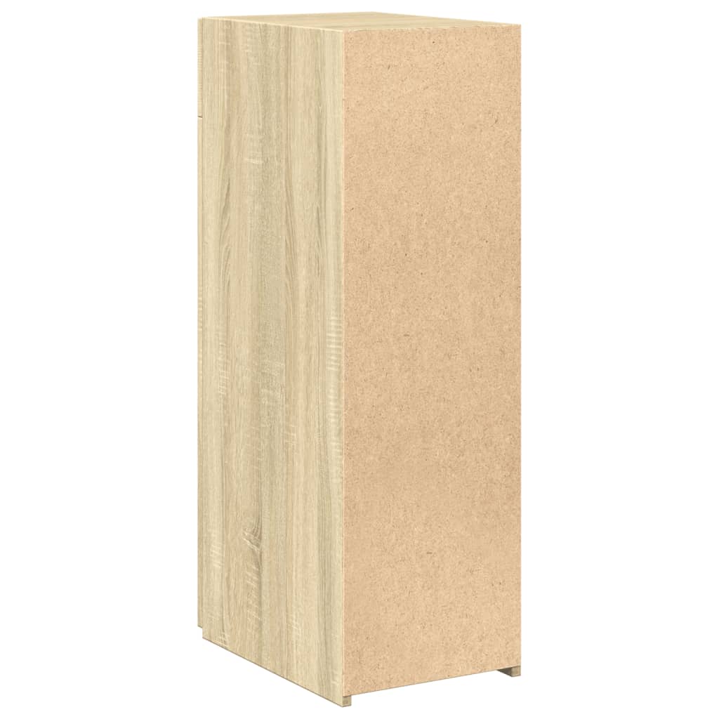 Skjenk Sonoma Eik 30X42,5X93 Cm Konstruert Tre