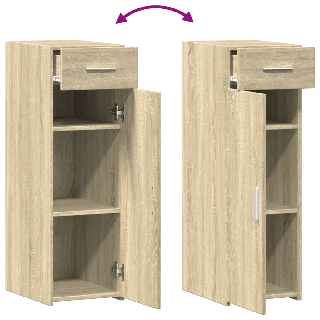 Skjenk Sonoma Eik 30X42,5X93 Cm Konstruert Tre