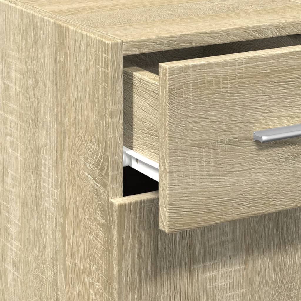 Skjenk Sonoma Eik 30X42,5X93 Cm Konstruert Tre