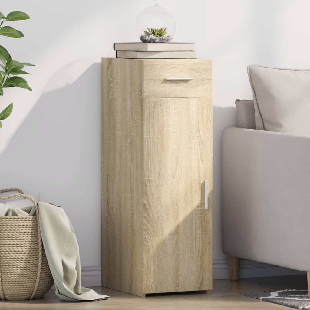 Skjenk Sonoma Eik 30X42,5X93 Cm Konstruert Tre