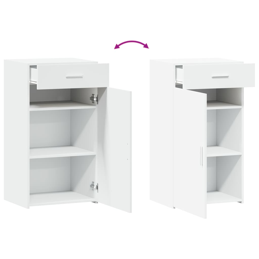 Skjenk Hvit 50X42,5X93 Cm Konstruert Tre