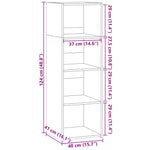 Hylle Hvit 40X41X124 Cm Konstruert Tre