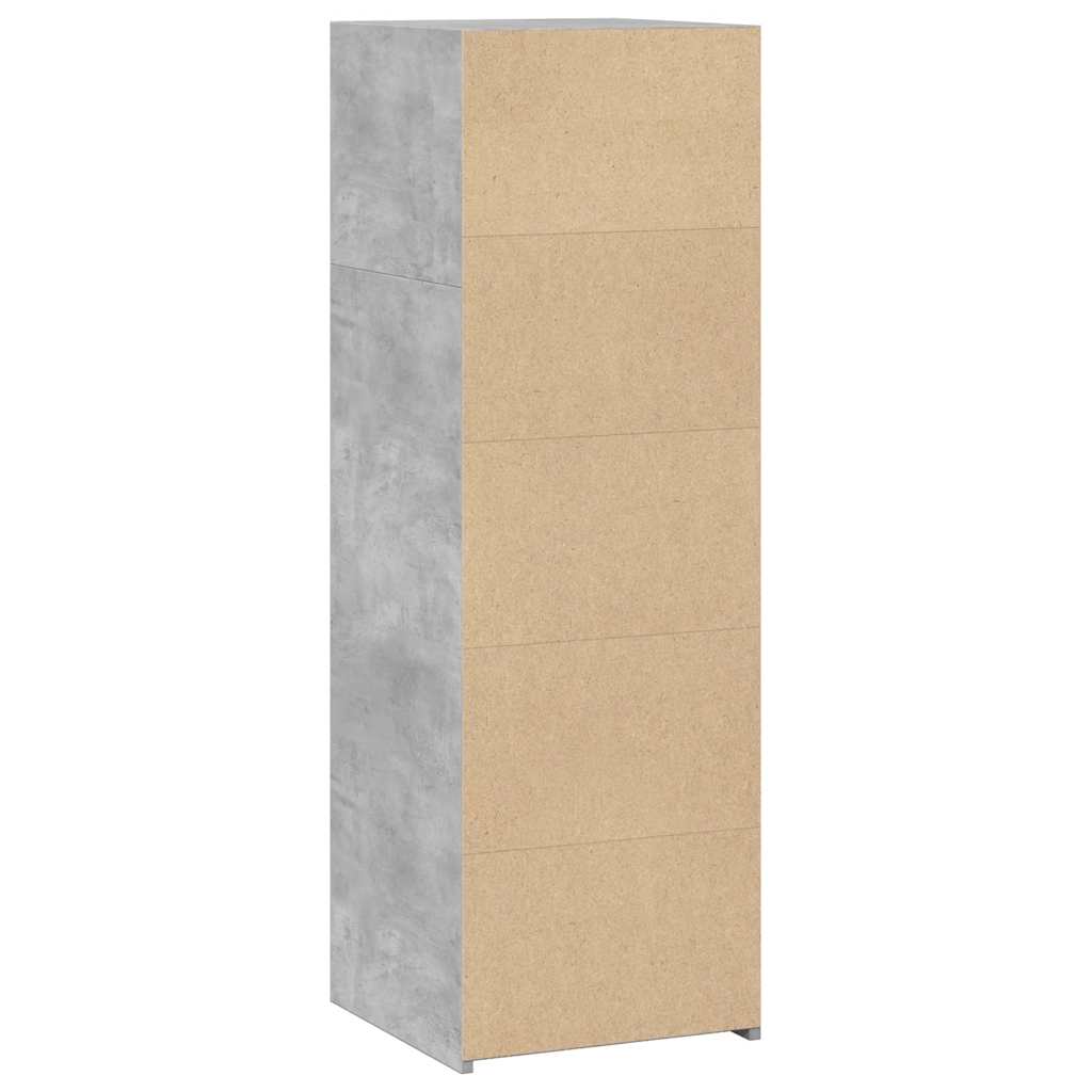 Hylle Betonggrå 40X41X124 Cm Konstruert Tre