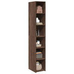 Hylle Brun Eik 30X41X185 Cm Konstruert Tre