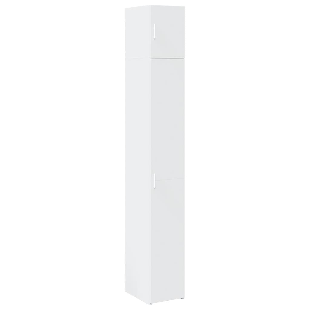 Smalt Oppbevaringsskap Hvit 30X42,5X225 Cm Konstruert Tre