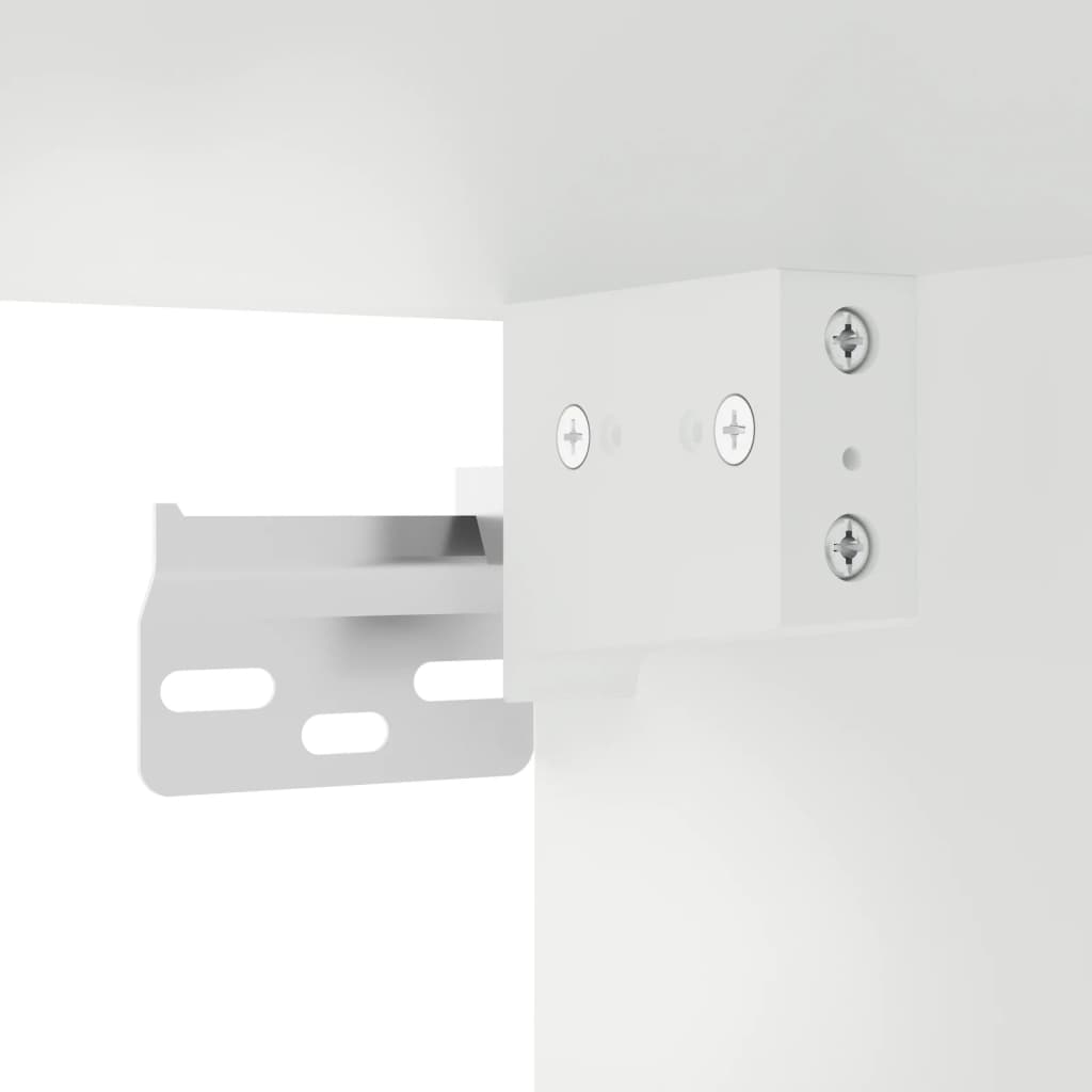 Smalt Oppbevaringsskap Hvit 30X42,5X225 Cm Konstruert Tre