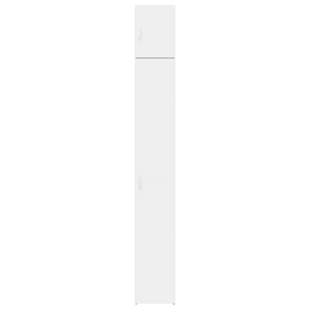 Smalt Oppbevaringsskap Hvit 30X42,5X225 Cm Konstruert Tre