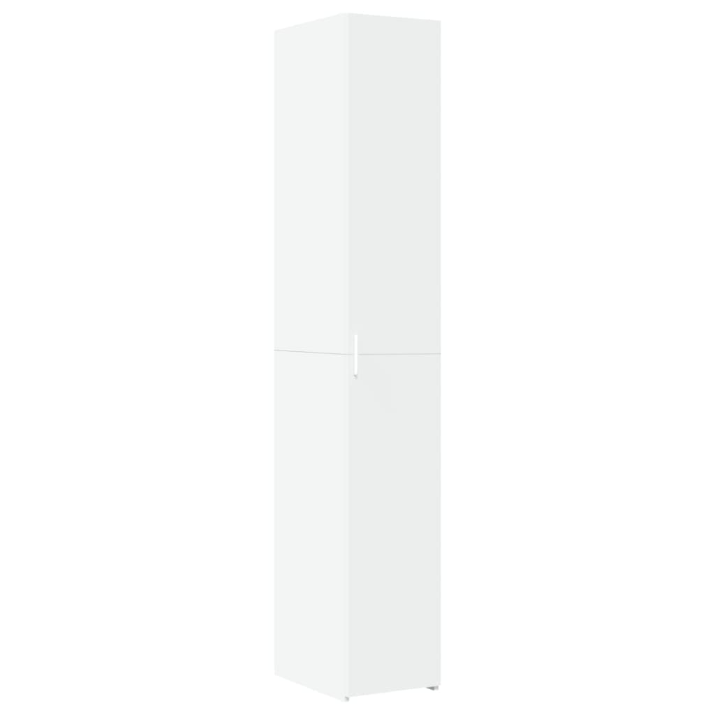 Smalt Oppbevaringsskap Hvit 30X42,5X225 Cm Konstruert Tre