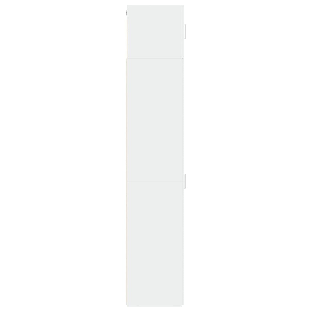 Smalt Oppbevaringsskap Hvit 30X42,5X225 Cm Konstruert Tre