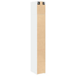 Smalt Oppbevaringsskap Hvit 30X42,5X225 Cm Konstruert Tre