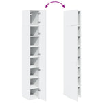 Smalt Oppbevaringsskap Hvit 30X42,5X225 Cm Konstruert Tre