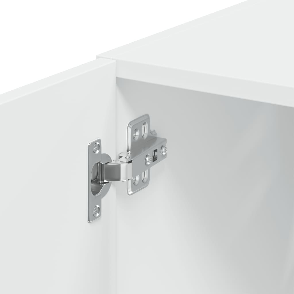 Smalt Oppbevaringsskap Hvit 30X42,5X225 Cm Konstruert Tre