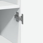 Smalt Oppbevaringsskap Hvit 30X42,5X225 Cm Konstruert Tre