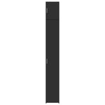 Smalt Oppbevaringsskap Svart 30X42,5X225 Cm Konstruert Tre