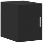 Smalt Oppbevaringsskap Svart 30X42,5X225 Cm Konstruert Tre