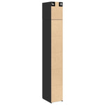 Smalt Oppbevaringsskap Svart 30X42,5X225 Cm Konstruert Tre