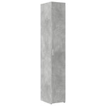 Smalt Oppbevaringsskap Betonggrå 30X42,5X225 Cm Konstruert Tre