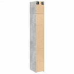Smalt Oppbevaringsskap Betonggrå 30X42,5X225 Cm Konstruert Tre
