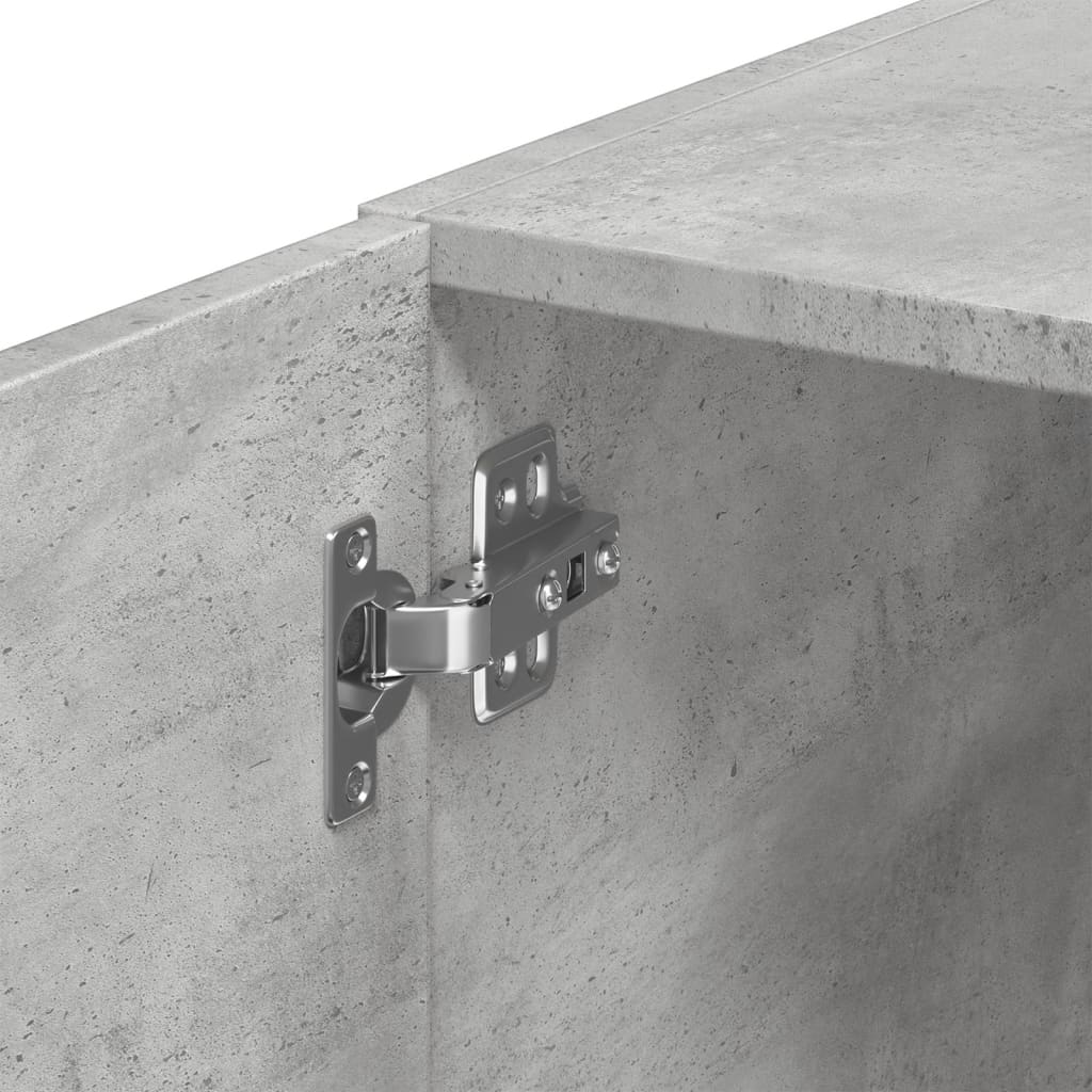 Smalt Oppbevaringsskap Betonggrå 30X42,5X225 Cm Konstruert Tre