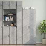 Smalt Oppbevaringsskap Betonggrå 30X42,5X225 Cm Konstruert Tre