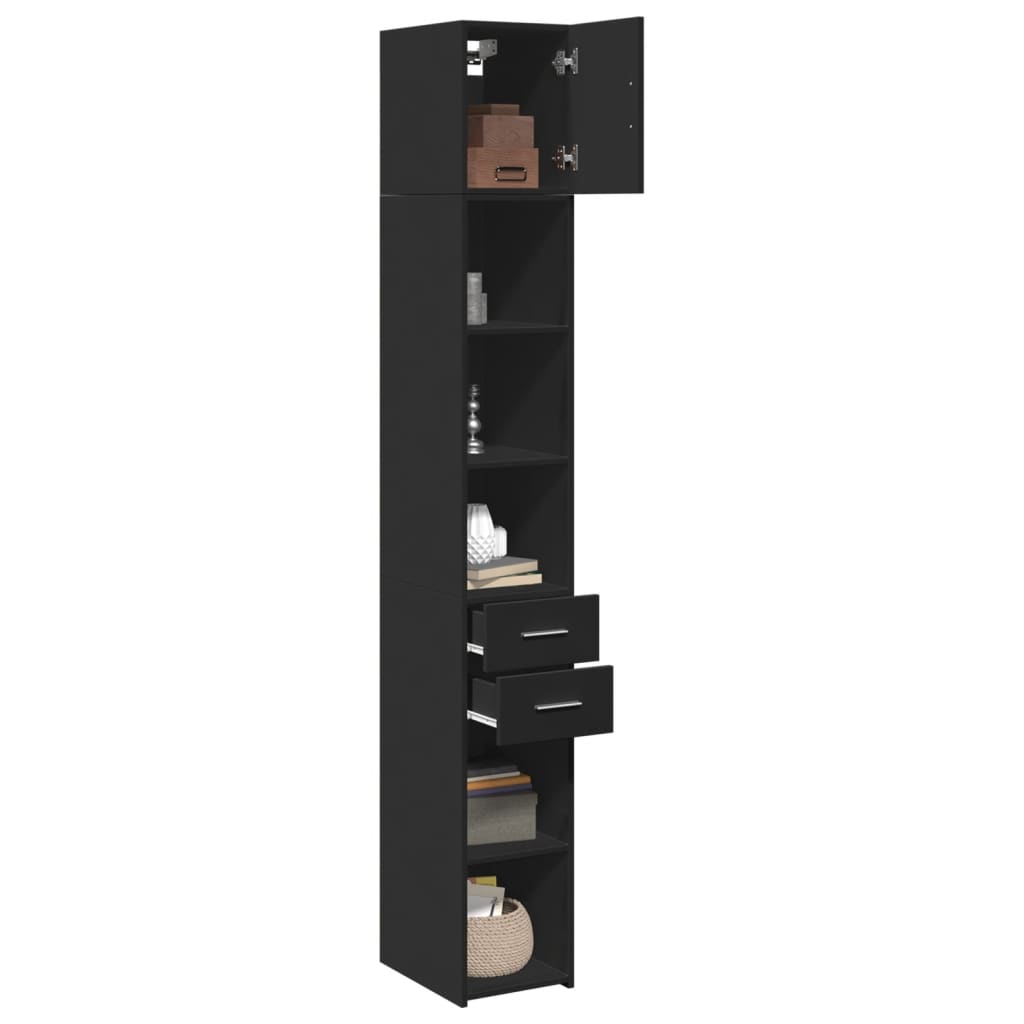 Smalt Oppbevaringsskap Hvit 30X42,5X225 Cm Konstruert Tre