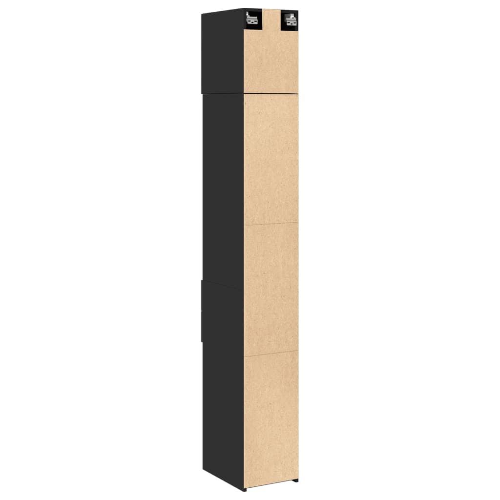 Smalt Oppbevaringsskap Hvit 30X42,5X225 Cm Konstruert Tre