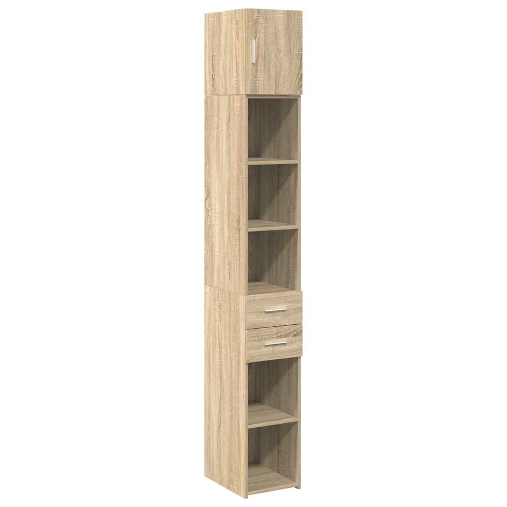 Smalt Oppbevaringsskap Sonoma Eik 30X42,5X225 Cm Konstruert Tre