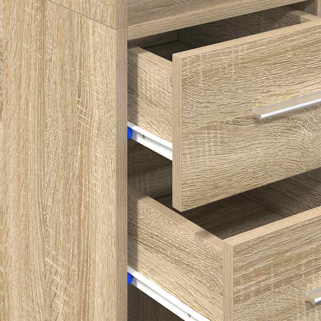 Smalt Oppbevaringsskap Sonoma Eik 30X42,5X225 Cm Konstruert Tre