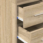 Smalt Oppbevaringsskap Sonoma Eik 30X42,5X225 Cm Konstruert Tre
