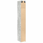 Smalt Oppbevaringsskap Betong Grå 30X42,5X225 Cm Konstruert Tre