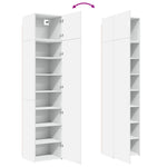 Smalt Oppbevaringsskap Hvit 50X42,5X225 Cm Konstruert Tre