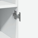 Smalt Oppbevaringsskap Hvit 50X42,5X225 Cm Konstruert Tre