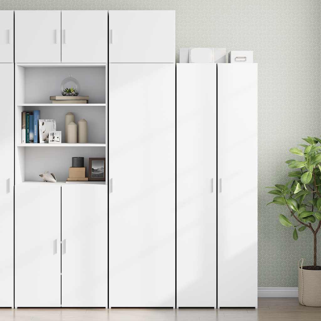 Smalt Oppbevaringsskap Hvit 50X42,5X225 Cm Konstruert Tre