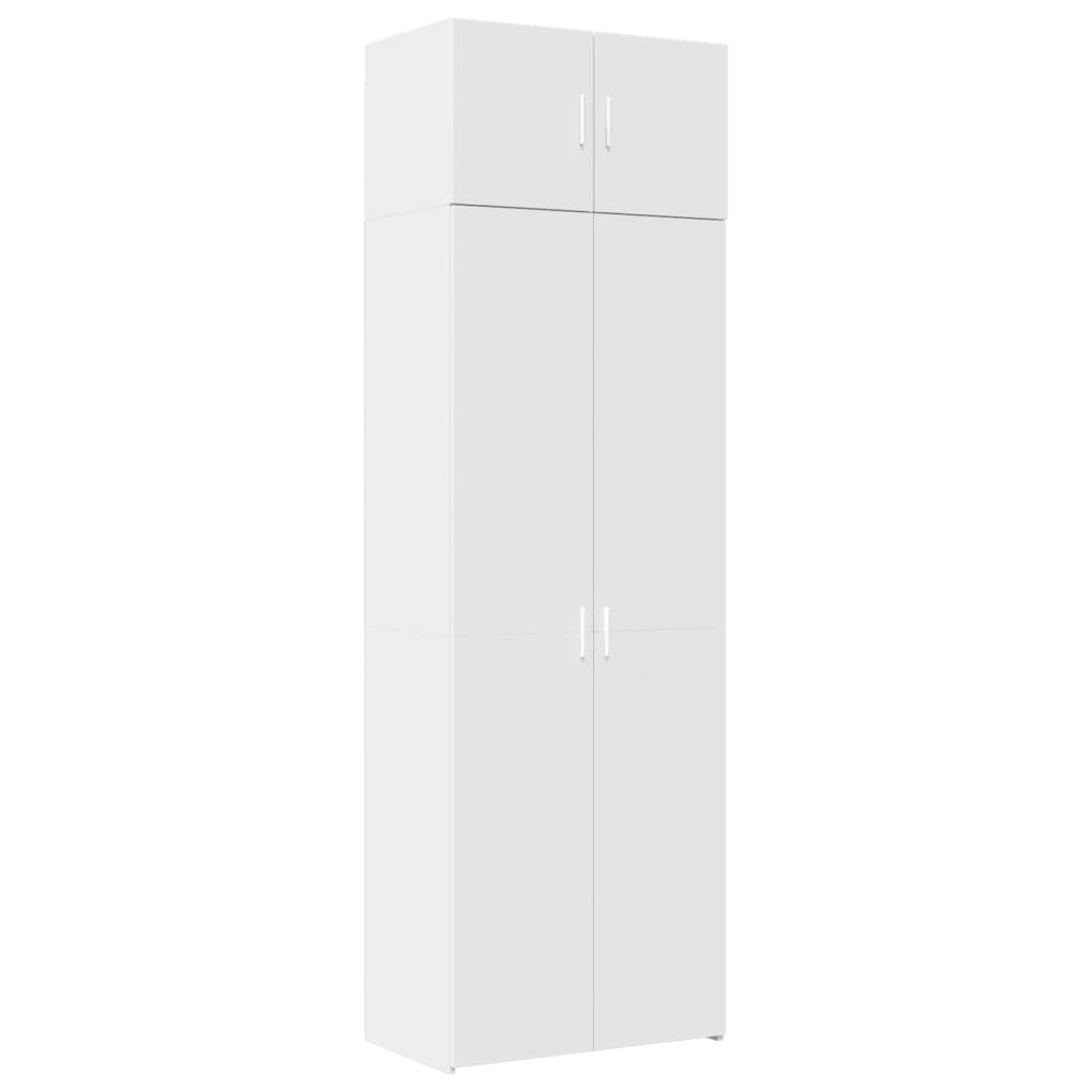 Oppbevaringsskap Hvit 70X42,5X225 Cm Konstruert Tre