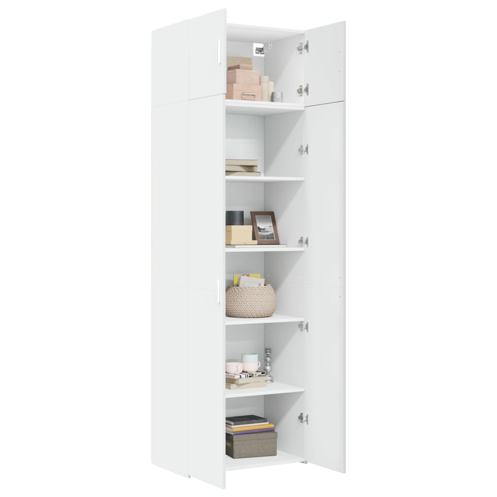 Oppbevaringsskap Hvit 70X42,5X225 Cm Konstruert Tre