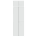 Oppbevaringsskap Hvit 70X42,5X225 Cm Konstruert Tre