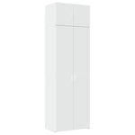 Oppbevaringsskap Hvit 70X42,5X225 Cm Konstruert Tre