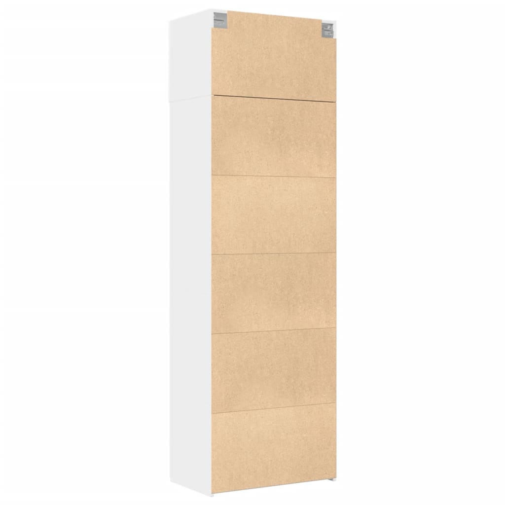 Oppbevaringsskap Hvit 70X42,5X225 Cm Konstruert Tre