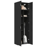 Oppbevaringsskap Svart 70X42,5X225 Cm Konstruert Tre